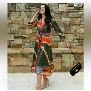 Zara Scarf Print Dress